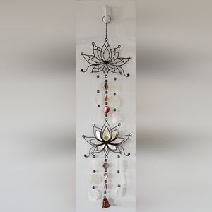 Boho Om Gallery Double Antique Style Capiz‎ Chime New With Tag